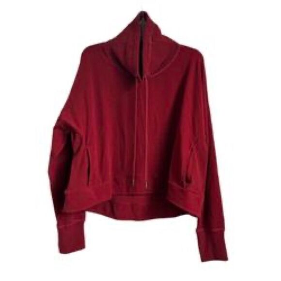 Sweaty Betty NWT Harmonise Luxe Sweatshirt in Maroon Size Medium - Picture 4 of 6